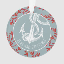 Nautical Anchor First Married jul Ornament