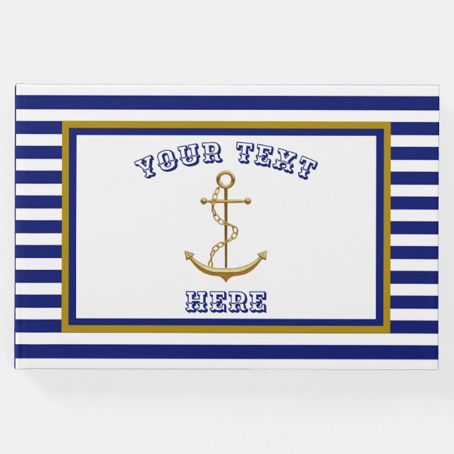 Nautical Anchor - Guest Bok (Framsida)