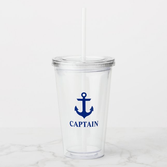 Nautical Anchor Kapten Take Away Mugg (Framsida)