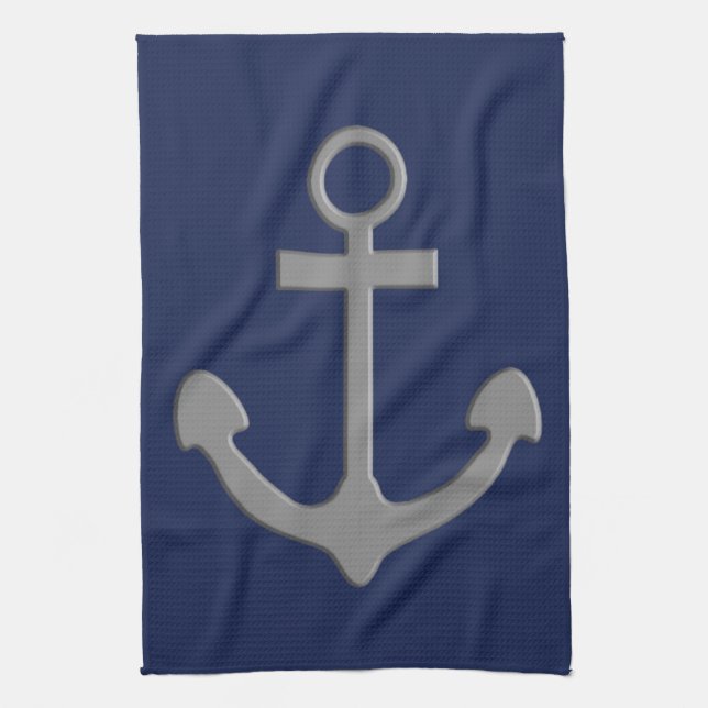Nautical Anchor Kökshandduk (Vertikal)