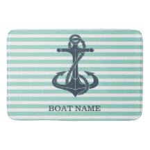 Nautical,Anchor,Mint Grönt Rand