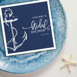 Nautical Anchor Möhippa Navy Pappersservett