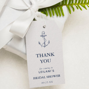 Nautical Anchor Möhippa White Tack Presentetikett