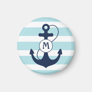 Nautical Anchor Mongram Magnet