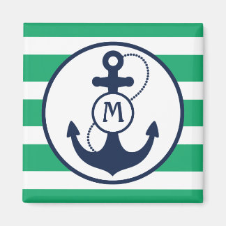 Nautical Anchor Mongram Magnet