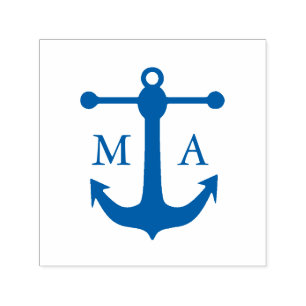 Nautical Anchor Monogram Självfärgande Stämpel