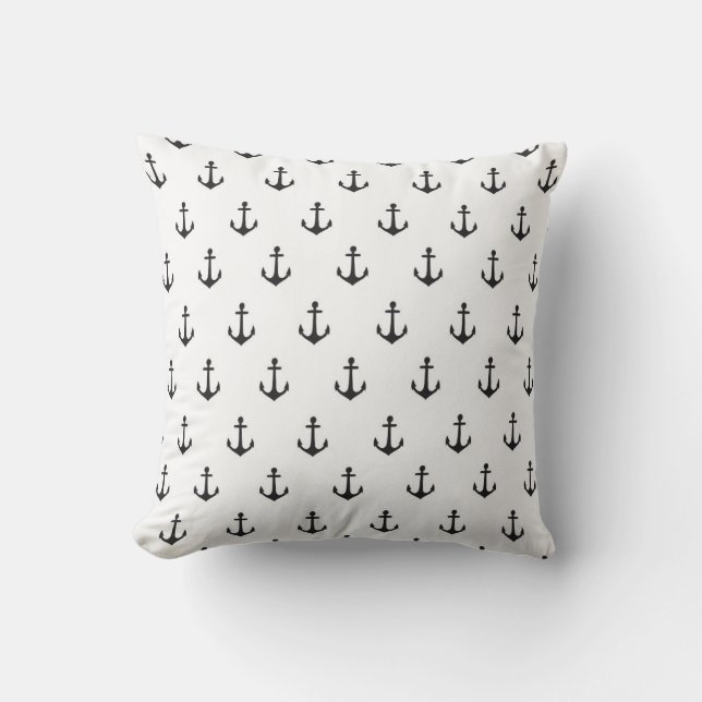Nautical Anchor Mönster Kudde (Framsida)