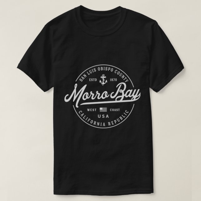 NAUTICAL Anchor Morro Bay California Travel Vacati T Shirt (Design framsida)