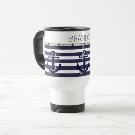 Nautical Anchor Motif Välj din Färg-Anpassningsbar Resemugg