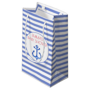 Nautical Anchor - Navy Baby Shower Gift Bag