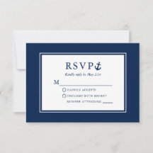 Nautical Anchor Navy Blue Bröllop