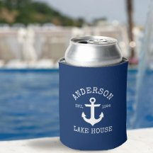 Nautical Anchor Navy Blue Family Sjö House