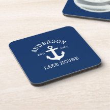 Nautical Anchor Navy Blue Family Sjö House