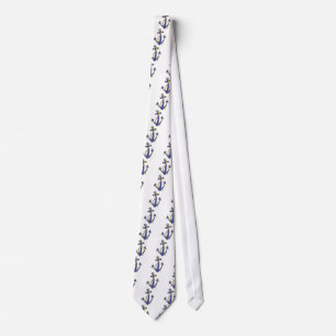 Nautical Anchor Navy med Guld Rope Slips