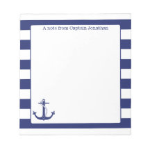 Nautical Anchor Navy Rand Personlig 5,5 x 6