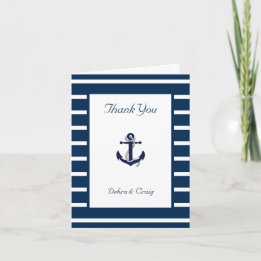 Nautical Anchor, Navy, White Bröllop Tack