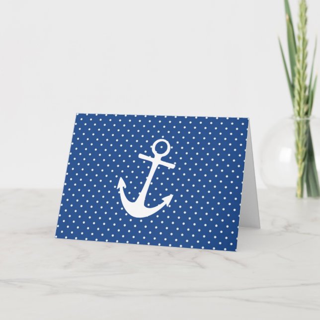 Nautical Anchor Note Card Kort (Framsida)