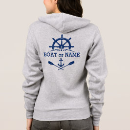 Nautical Anchor Oars Fraktass Wheel Helm Boat Namn T Shirt