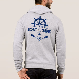 Nautical Anchor Oars Fraktass Wheel Helm Boat Namn T Shirt