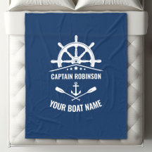 Nautical Anchor Oars Helm Kapten & Boat Namn-flott