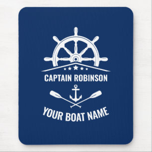 Nautical Anchor Oars Helm Kapten och båtflottan i Musmatta