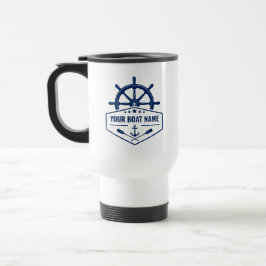 Nautical Anchor Oars & Helm med ditt fartyg Namn Resemugg