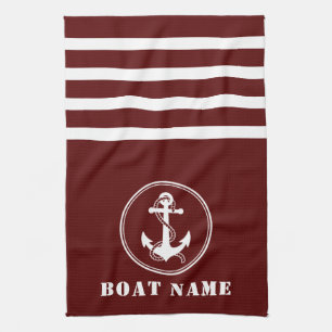 Nautical Anchor och Rope din flotta vid Namn Kökshandduk