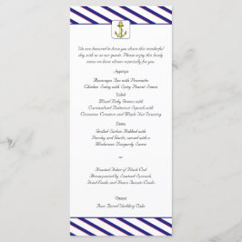 Nautical Anchor på Blue Rand Bröllop Menu Meny