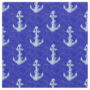 Nautical Anchor på Blue Tyg