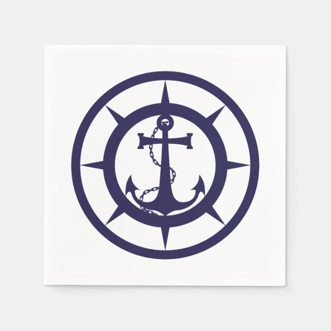 Nautical Anchor Pappersservett (Framsidan)