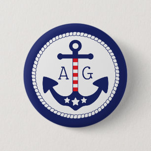 Nautical Anchor Patriotic Stars & Rand Monogram Knapp