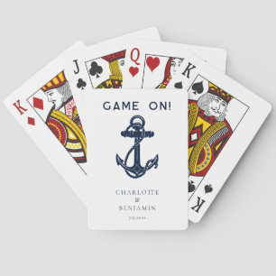 Nautical Anchor Personlig Bröllop Casinokort