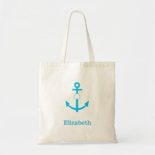 Nautical Anchor Personlig Namn Monogram Tygkasse