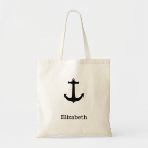 Nautical Anchor Personlig Namn Monogram Tygkasse