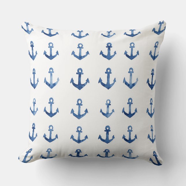 Nautical Anchor Pillow | Kusten Dekorativ kudde (Framsida)