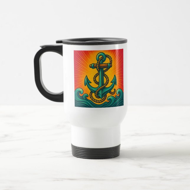Nautical Anchor Pop Art Resemugg (Vänster)
