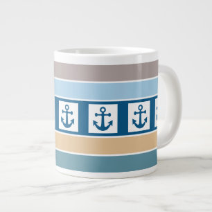 Nautical Anchor & Rand mugg Jumbo Mugg