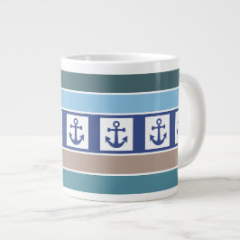 Nautical Anchor & Rand mugg Jumbo Mugg