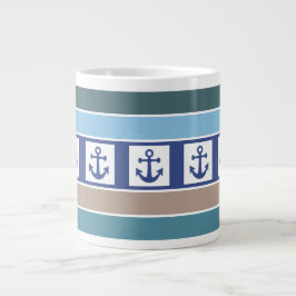 Nautical Anchor & Rand mugg Jumbo Mugg