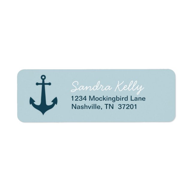 Nautical Anchor Returadress Etikett (Framsidan)