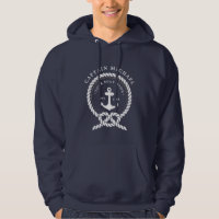 Nautical Anchor & Rope Boat & Kapten's Namn
