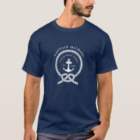 Nautical Anchor & Rope Boat & Kapten's Namn
