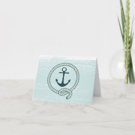 Nautical Anchor Rope-kort för Tillfällen Kort