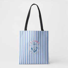 Nautical Anchor, ’Sail Away’, Blue Rand, Coola Tygkasse