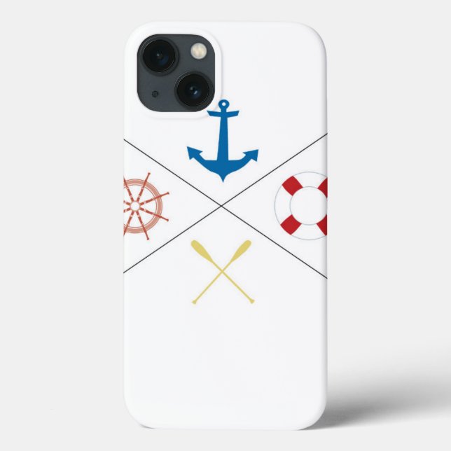 Nautical Anchor Sail Sailing Boat Ore IPAD Case (Baksida)