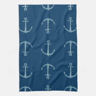Nautical Anchor Sail Sailing Kitchen Dish Towel Kökshandduk