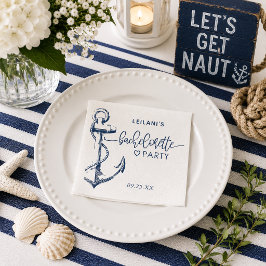 Nautical Anchor Sängkammare Vit Pappersservett
