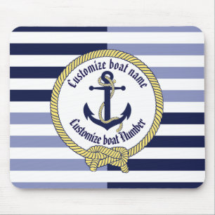 Nautical Anchor/Seaman's knot/Customize namn, # Musmatta