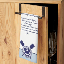 Nautical Anchor Skapar din egen Rececipe keepsak Kökshandduk