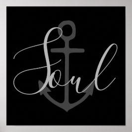 Nautical ANCHOR SOUL-bokstäver | Poster